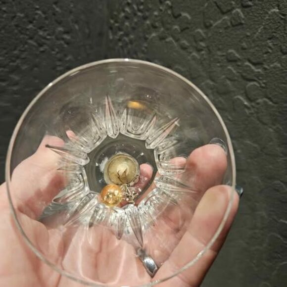 Crystal Collectible Bell Dinner Bell with Silver Plate Handle Made in Italy 7" - Picture 3 of 4